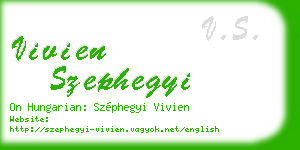 vivien szephegyi business card